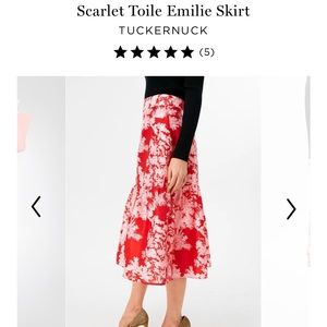 Beautiful red and pink skirt. Great for holiday parties.